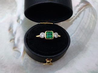 18ct Emerald and Diamond Trilogy