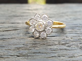 Diamond Daisy Cluster Ring 1.04ct