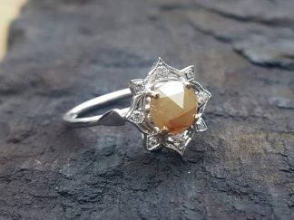 Rose Cut Diamond Ring