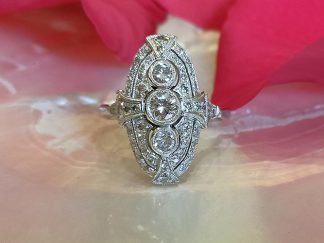 18ct White Gold 'Deco' Diamond Ring 2.08ct