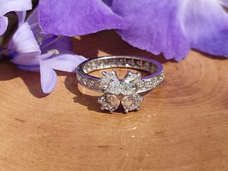 Pear Diamond Cluster Ring