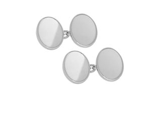Silver Oval Cufflinks