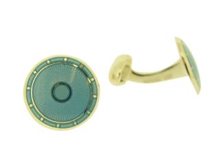 LIGHT BLUE ENAMEL CUFFLINKS