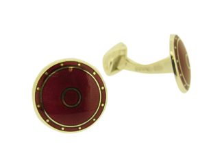 RED ENAMEL CUFFLINKS