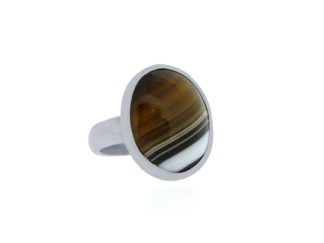 Handmade Silver Agate Ring