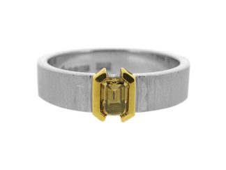 Platinum Bronze Diamond set band