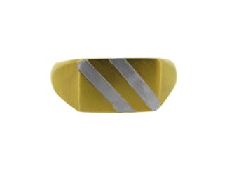 Handmade 9ct two tone signet ring
