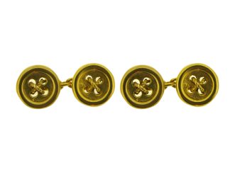 9ct Button Cufflinks