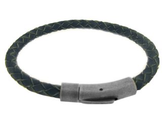 grey slim leather bracelet
