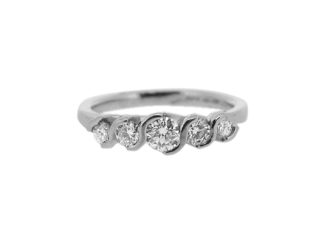 Platinum Five Stone 0.55ct