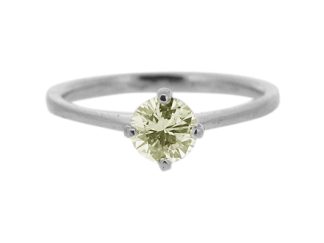 Yellow diamond solitaire 0.50ct