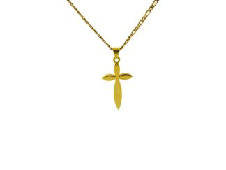 9CT YELLOW GOLD CONTEMPORARY CROSS