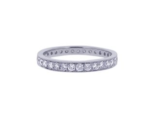 Platinum Millegrain Edge Eternity 0.66ct