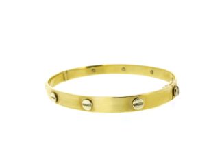 9ct Yellow and White Gold Bangle