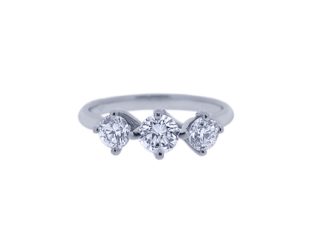 Platinum Trilogy Ring 0.85ct