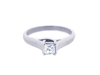 Platinum Princess Cut Solitaire 0.27ct