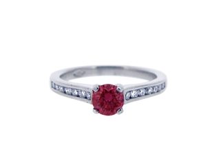 Platinum Pink Diamond Ring