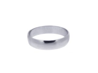 Platinum 4mm D shape