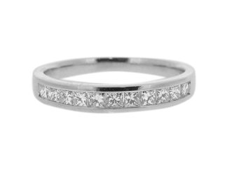 18ct White Gold Half Eternity 0.50ct