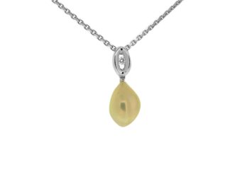 baroque pearl and diamond necklace