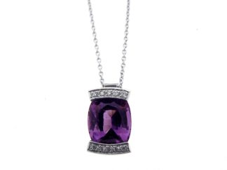 18ct White Gold Spinel Pendant