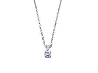 9ct white gold diamond pendant 0.10ct