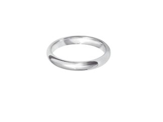 Silver 4mm court band