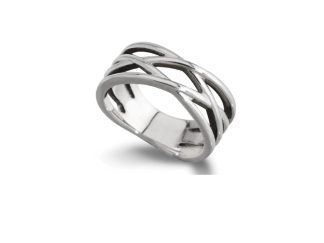 9ct White Gold Band
