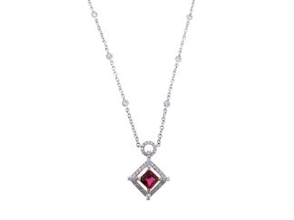18ct White Gold and Tourmaline Pendant