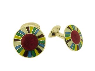 Multi-coloured Enamel Cufflinks