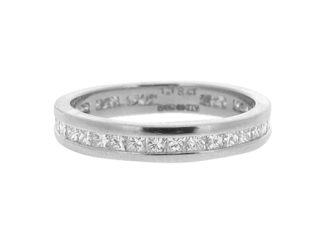 18ct White Gold Princess Cut Eternity 1.18ct