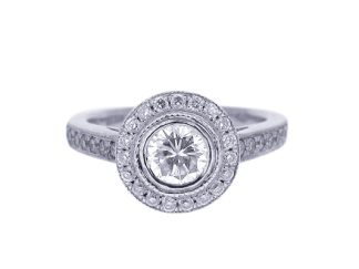 Platinum Halo Cluster 0.89ct