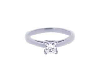 Platinum Princess Cut Solitaire 0.34ct