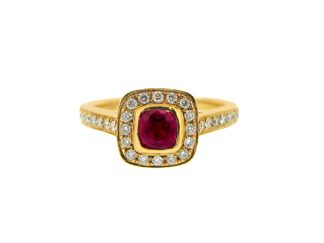 18ct Rose Gold Cluster Ring 0.72ct Total