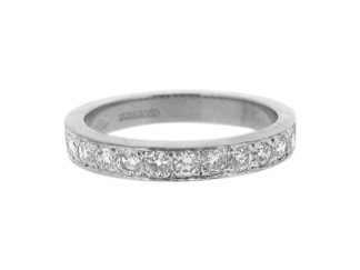 18ct grain set half eternity ring 0.80ct