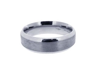 9ct white gold 6mm flat court