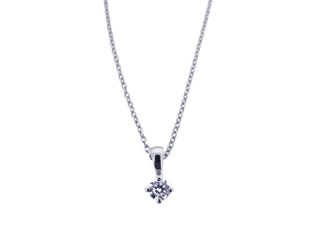 18CT SOLITAIRE PENDANT 0.15CT