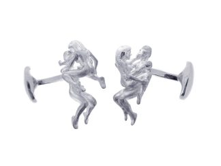 Silver Nude Couple Cufflinks