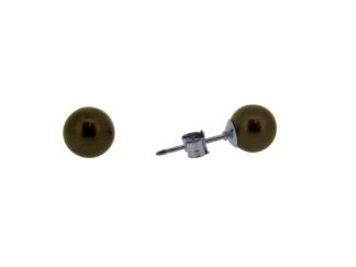 18ct White Gold Pearl Studs