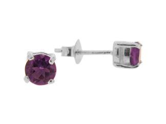 silver amethyst studs