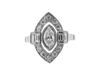 18ct Marquis Cluster Ring