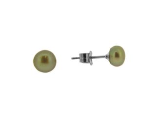 18CT WHITE GOLD PEARL STUDS  