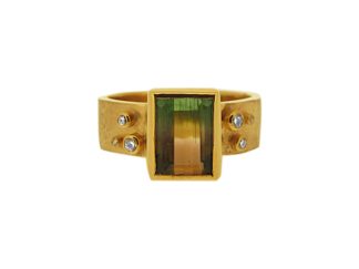 Bi-Colour tourmaline ring