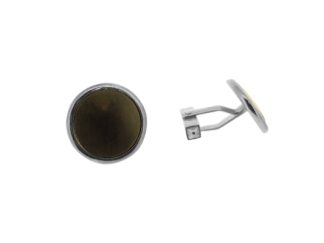 handmade silver wood cufflinks