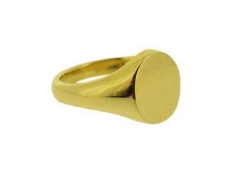 9CT OVAL SIGNET RING