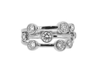 18ct open work ring 0.75ct