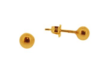 9ct 4mm rose gold studs