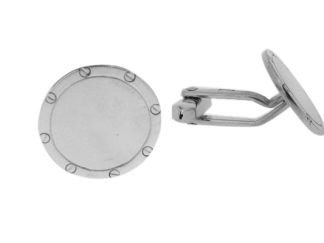 SILVER ROUND CUFFLINKS