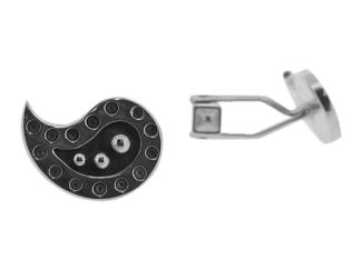handmade paisley cufflinks