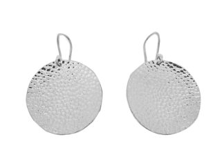 Handmade Silver Hammered Earrings